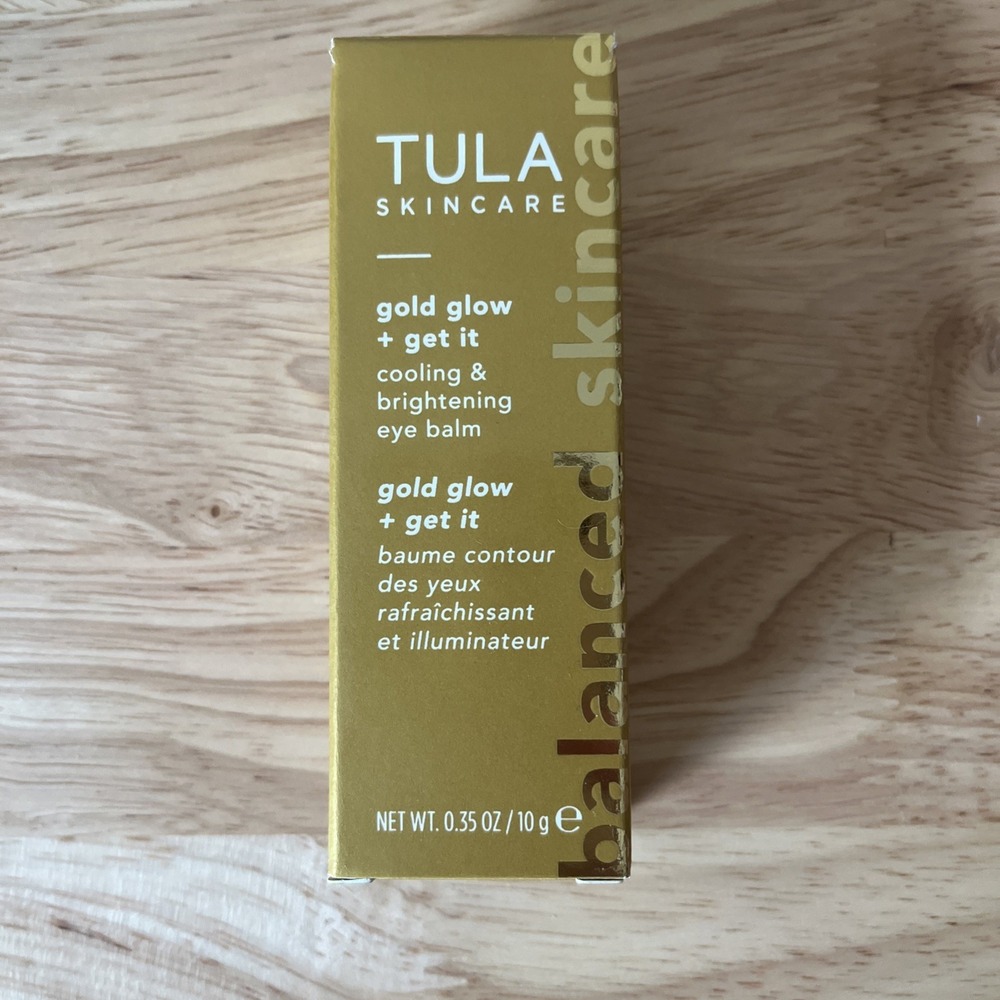 TULA Gold Glow + Get It Cooling & Brightening Eye Balm 0.35 oz / 10g  NEW